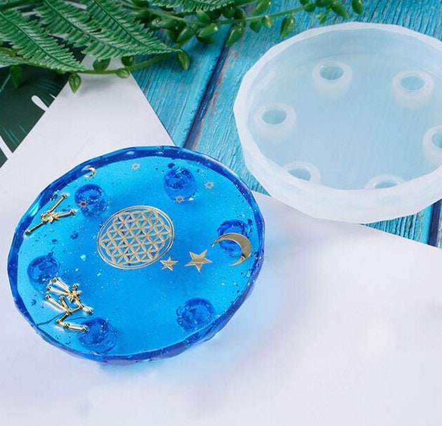 Jewelry stand Silicon Resin Mold - ROUND Resin Silicone Mould- Epoxy …