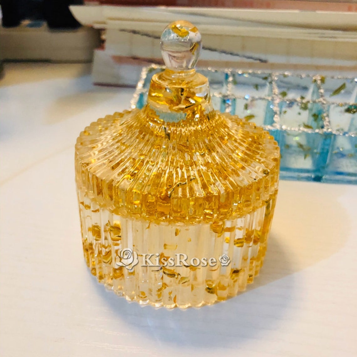 Round stripe Resin box mold with lidJewelry box silicone Etsy