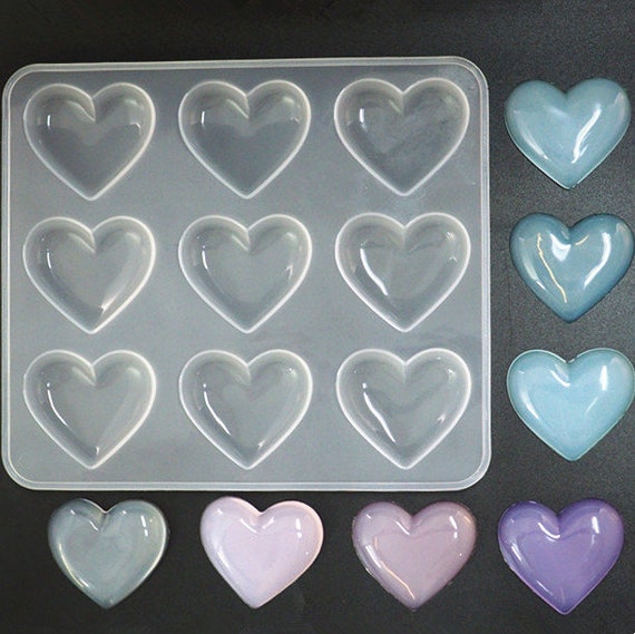 Mold Heart Molds Silicone Keychain Resin Pendant Casting Making