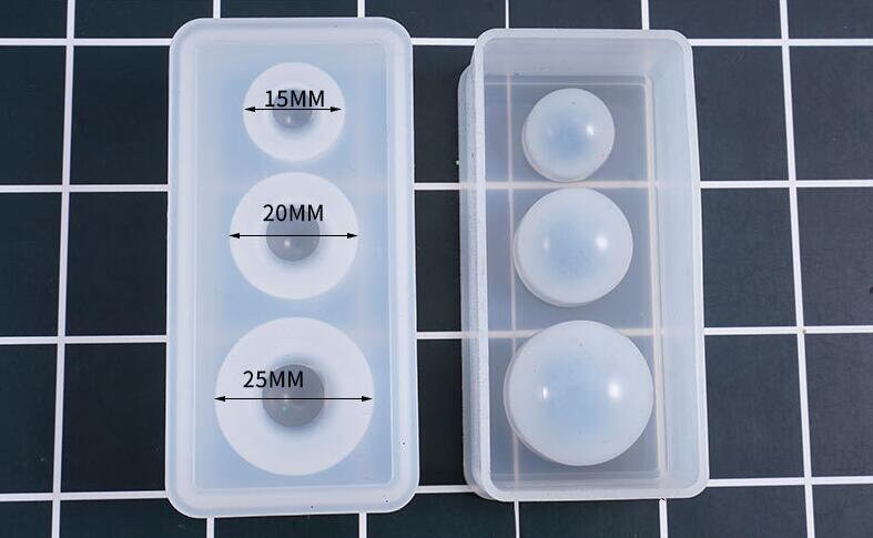 15mm,20mm,25mm Transparent Silicone Mold, Clear Resin Mould, Sphere ...
