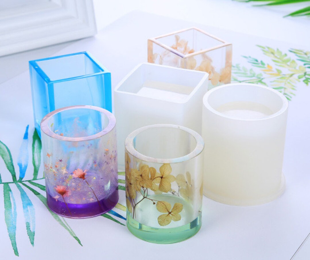 Penholder Silicone Mold Pen Holder Resin Molds Pen Container Brush