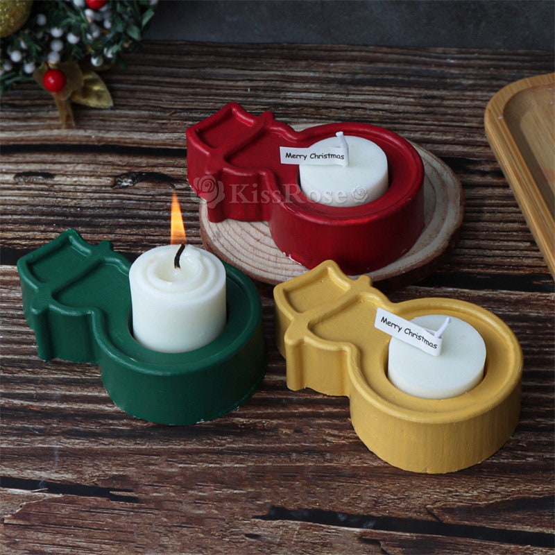 BUKCYUE Moule À Bougie Bonhomme De Neige, Moule En Silicone 3D Neige Pour Béton, Bonhomme Neige Moule à Bougie, Moule À Savon En Silicone, Moule à Bougie DIY Pour Mariages De Fête