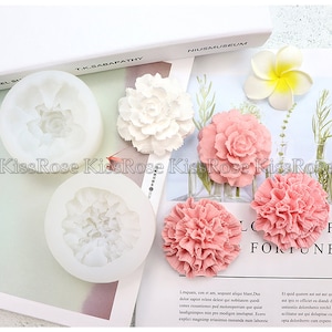 Carnation silicone mold 2 styles Flower resin molds high quality soap mold home decoration plaster mould craft flower candy mold