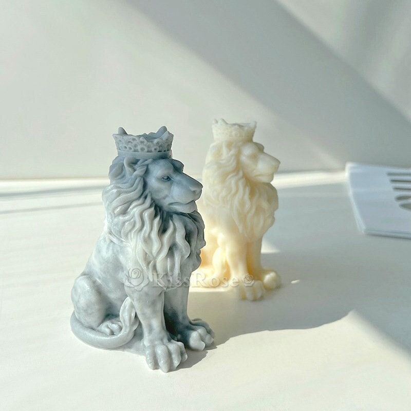 Crown Lion King Silicone Mold-Majestic Lion Candle Mold-Aromatherapy Plaster Mold-Pillar Candle Mold For Candle Making