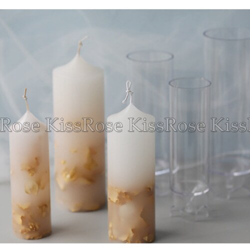 3 Styles Pointed Cylinder Candle Moldacrylic Candle Etsy