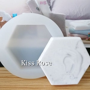 Hexagon Silicon Resin Mold - Resin Silicone Mould- Epoxy Resin Craft Mold -Coaster Silicone Mold Resin Cabochons -DIY Plaster Mold
