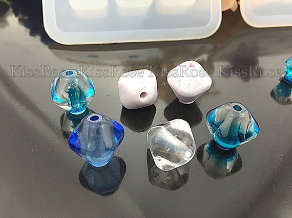 Oval Beads Silicone Mold-square Cube Beads Resin Mold-diamond Bead