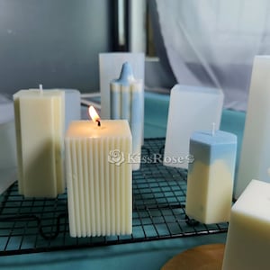 Polygonal pillar candle mold-cylinder silicone candle mold-scented candle mold-silicon candle mold