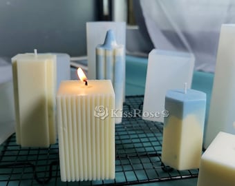 Polygonal pillar candle mold-cylinder silicone candle mold-scented candle mold-silicon candle mold