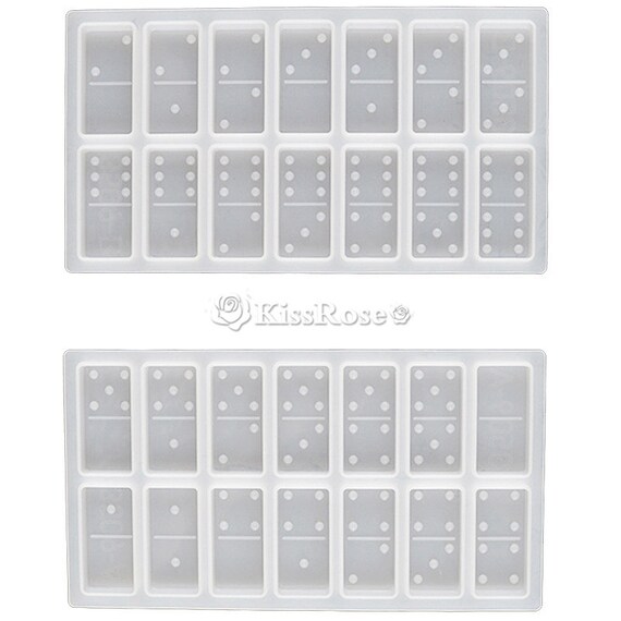 AMSS Domino - Moldes de silicona para fundición de resina, tamaño grande, 28 cavidades, dominó de resina epoxi, herramientas personalizadas para hacer joyas (amarillo AMSS Domino - Moldes de silicona para fundición de resina, tamaño grande, 28 cavidades, dominó de resina epoxi, herramientas personalizadas para hacer joyas (amarillo