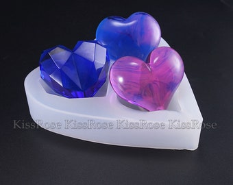 Herzförmige Harz Formen Herz Silikonform Glänzende Herz Form Schmuck Handwerk Formen Herz Seife Form Wohndekoration Form