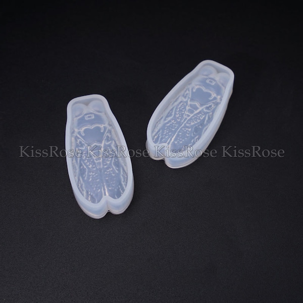 Molde de silicona para colgante de cigarra, forma de insecto, pendiente, colgante, moldes de resina, molde de cuentas, molde de joyería, molde artesanal para fabricación de colgantes