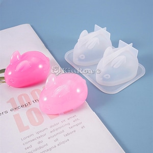 Cute rabbit resin molds-3D Bunny silicone mold-Bunny Cake Mold-Rabbit plaster mold-Kawaii rabbit mold-Rabbit fondant mold-Epoxy resin mold
