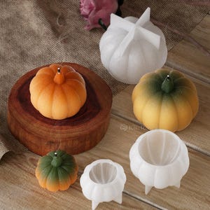 3 size pumpkin silicone mold-pumpkin candle mold-pumpkin ornament plaster concrete mold-epoxy resin pumpkin mold-Home decor resin art mold