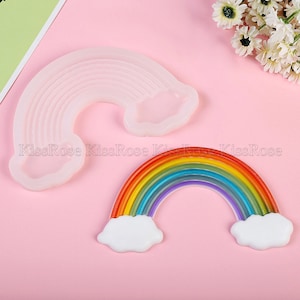 Rainbow silicone mold for resin DIY-Clouds resin molds-Cute fondant mold-Silicon mold for cake decoration making