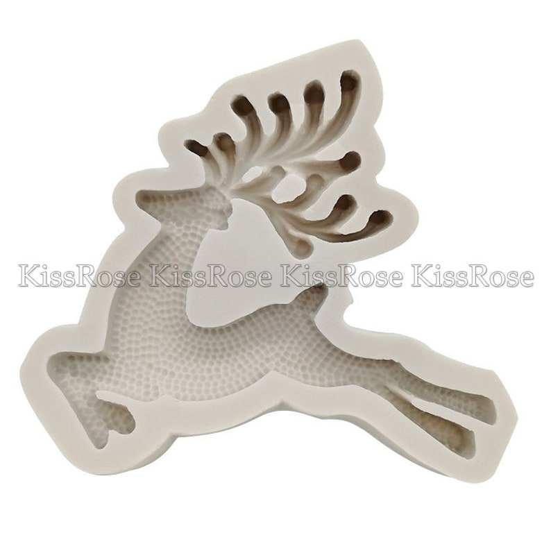 Kawaii elk mold Silicone Mold moose Resin Mold Fondant mold Chocolate mold Candy mold Christmas decoration mold Plaster mold Craft Mold
