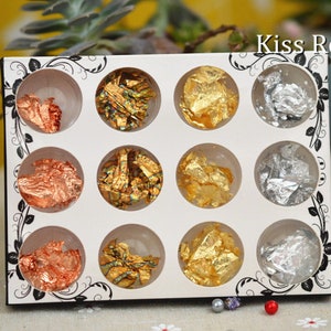 Goldfolie Papier DIY Hand-Kleber Goldfolie Papier Farbfolie Imitation Gold Taiwan Farbe Gold 9 * 9cm Alufolie