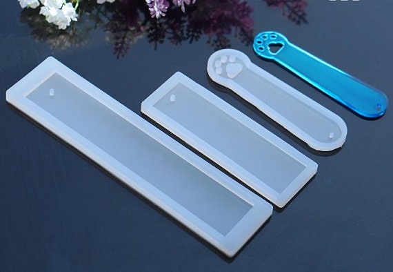 1PC Rectangle Silicone Bookmark Resin Mold DIY Bookmark Mould Making Epoxy  Resin Jewelry DIY Craft Silicone Transparent Mold