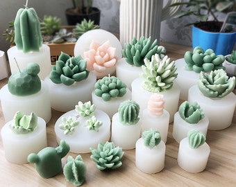 Succulent Mold Plant Silicone Mold 3D Succulent Candle mold Resin Succulent Plant Mold Succulent Fondant mold plaster mold Chocolate Mold