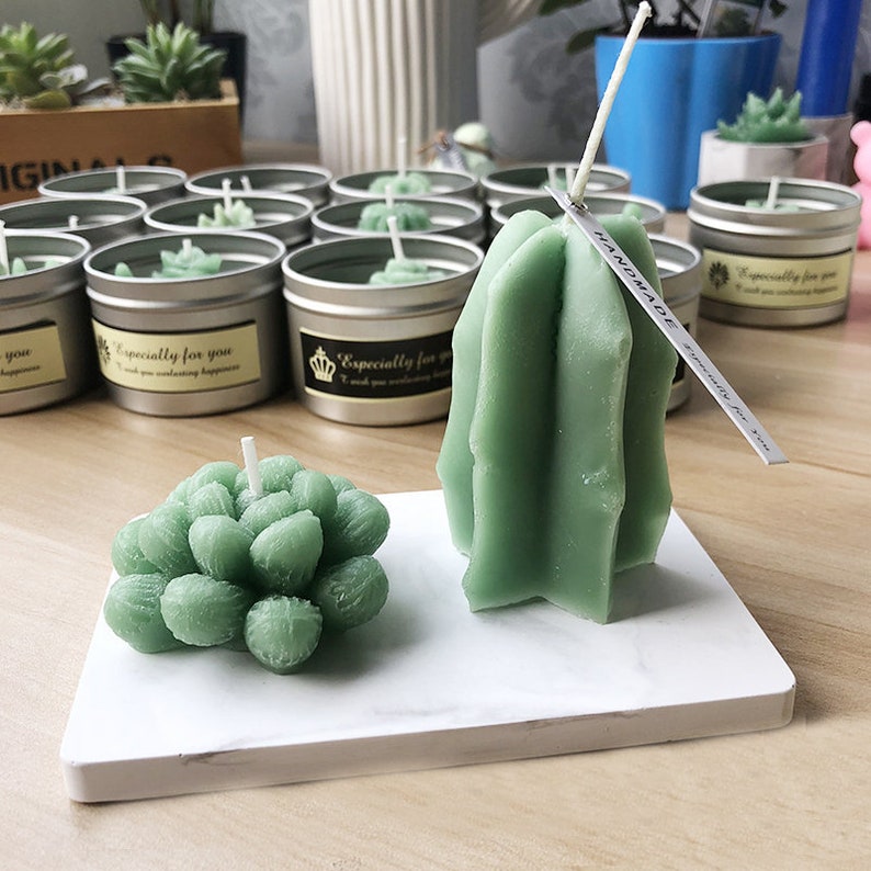 Succulent Mold Plant Silicone Mold 3D Succulent Candle mold Resin Succulent Plant Mold Succulent Fondant mold plaster mold Chocolate Mold image 3