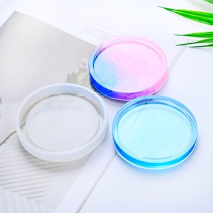 Big size round coaster mold 10cm round silicone mold coaster resin molds plaster mold Round tray mould craft molds