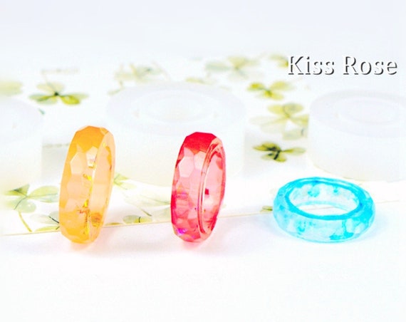 Size Ring Silicone Mold-16/17/18mm Ring Resin Molds-faceted Ring