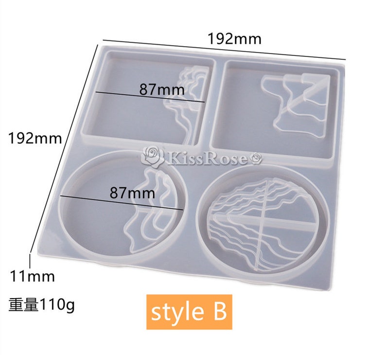 Creative ocean silicone tray mold-Terraces coaster resin molds-Ocean Resin wine coaster mold-Silicone cup mat mold-Silicon tea tray mold