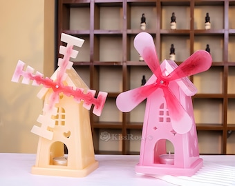 Cute Windmill Silicone Mold-epoxy Resin Windmill Mold-hollow Star