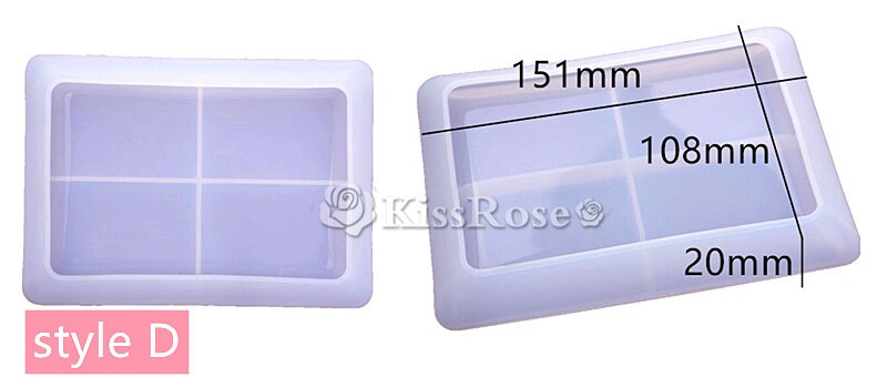 1 pcs DIY Small Plate Silicone Mold Heart Shaped Square Silicone Dish –  Rosebeading Official