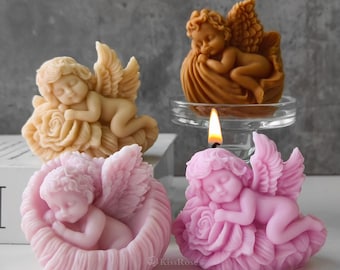 Baby angel silicone mold-Sleeping angel candle mold-scented candle mould-angel ornaments concrete/plaster/raysin mold-diffusing stone mold