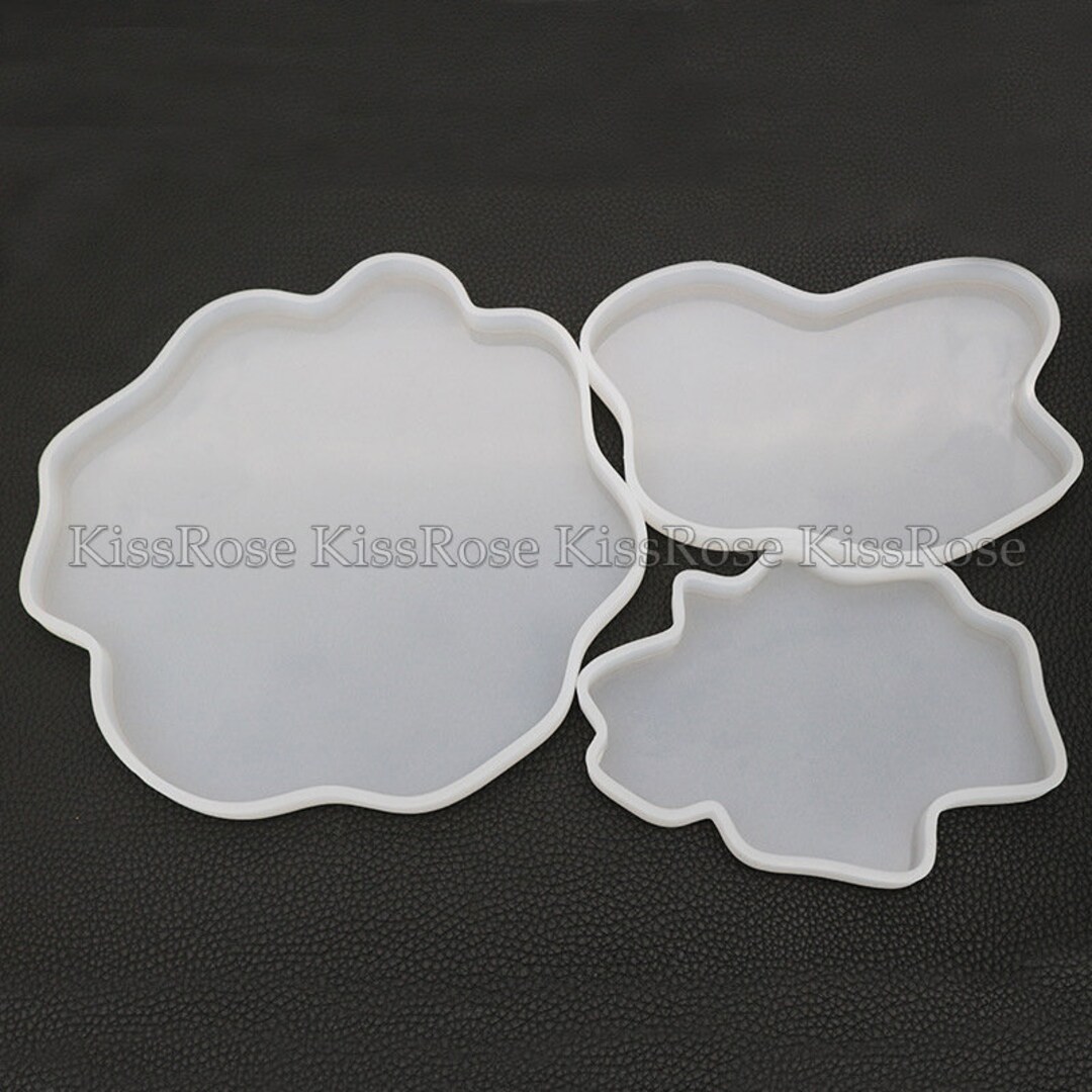 Transparent White Square Heart Rectangle Round Coaster Molds