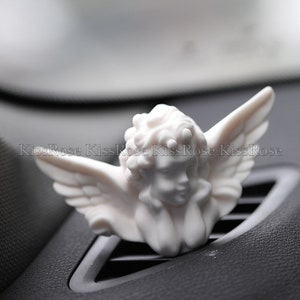 Cute angel plaster mold-Angel resin mold-Car Air Vent Clips Freshener mold-Silicone mold for resin angel making-Aroma stone mold
