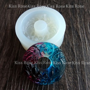 Ring jade shape pendant mold-Pendant silicone mold-Jade shape resin molds-Circle pendant mould for jewelry pendant making