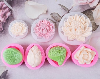 7 styles lotus silicone molds-Lotus/lotus leaves/lotus pods resin mold-Diffuser stone molds-Plaster ornament mold-Lotus cake decoration mold