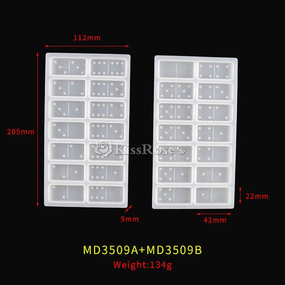 Silicone Domino Mold-domino Resin Molds-resin Dominos Mold Crystal Domino  Game Mold-silicon Mold for Resin Domino 