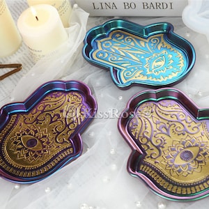Hand of Fatima silicone plate mold-Silicone mold for resin plate DIY-Eye of God Resin dish mold-Tray silicon mold-Jewelry tray mold