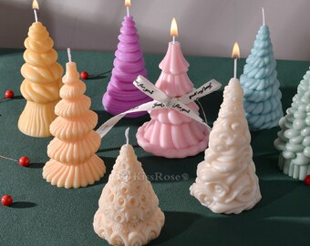 8 styles Christmas tree silicone molds-Christmas tree candle mold-Christmas pine tree mold-Scented candle mold-Christmas decoration mold