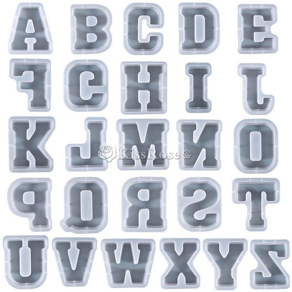 Resin Letter Molds, Silicone Alphabet Resin Molds Kit, Silicone