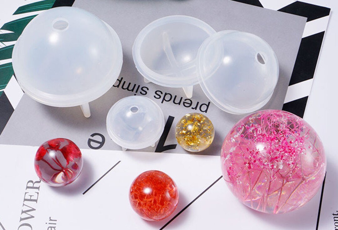 DIY Large Ball Sphere Resin Mold Round Ball Resin Epoxy Silicone Molds for  Resin Casting Handmade Craft Gifts Jewelry Making