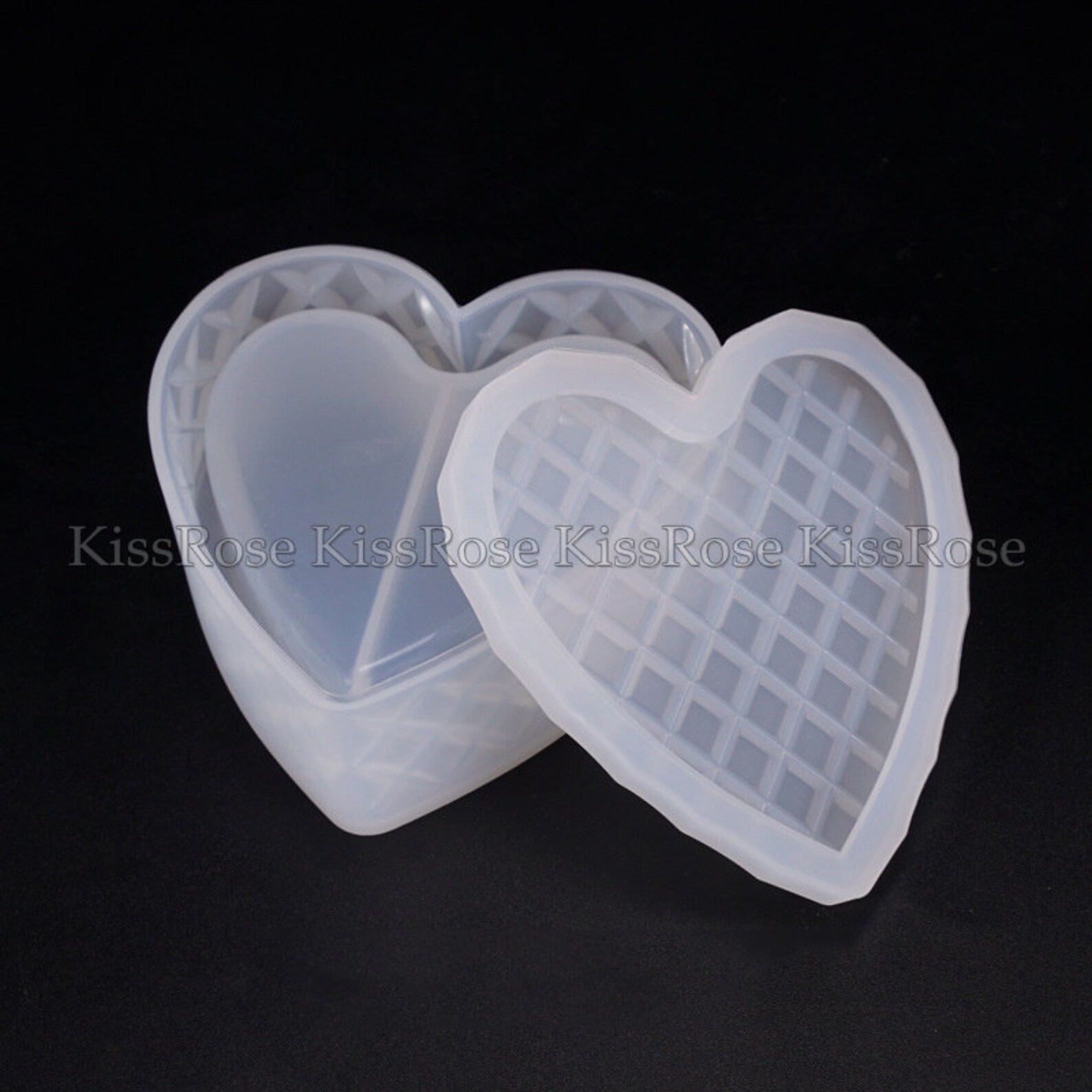 Resin Heart Box Mold With Lidsilicone Box Mold for Resin Etsy