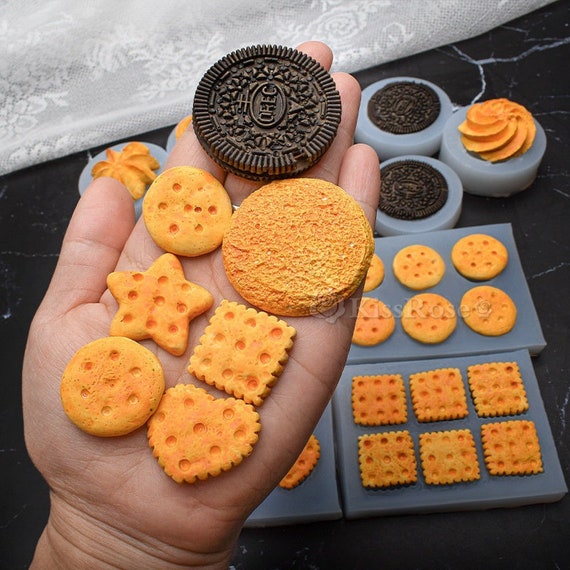 diy Keychain Jewellery Epoxy clay mould Silicone Chocolate Biscuit