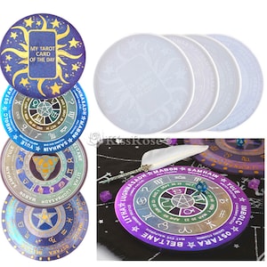 Creative Constellation Compass Table Mat Silicone Mold-Tarot Card Divination Mat Resin Mold-Zodiac Coaster Mold-Board Game Mat Mold DIY