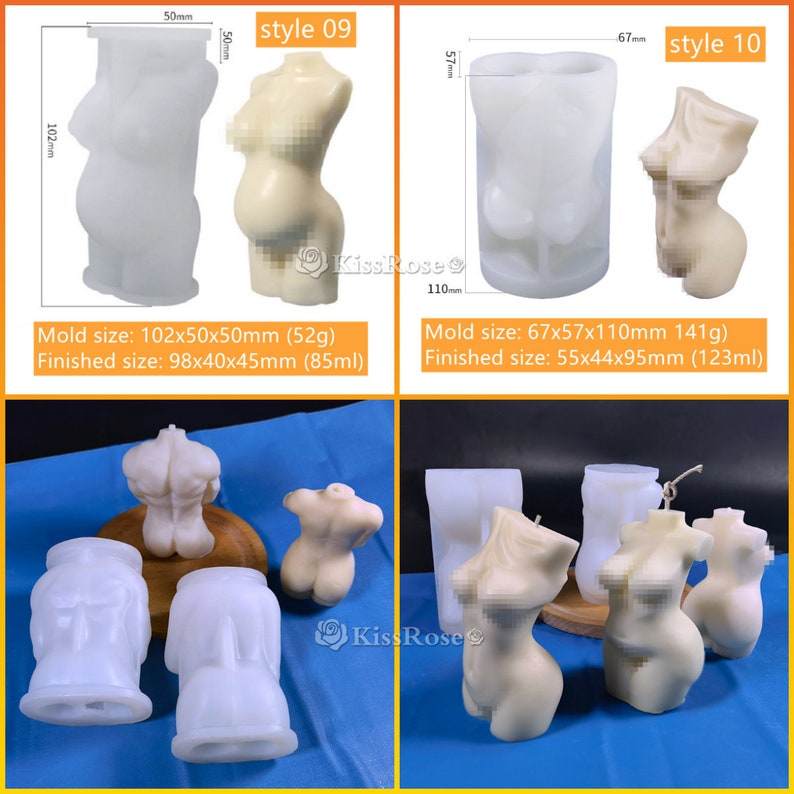 Silicone Body Candle Mold Woman Body Candle Silicone Mold Sexy Etsy