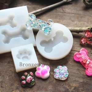 Cute bone shape Silicon Mold Cabochon - 1 pc Silicone Mold - Pendant resin silicon mold - for Jewelry Make - Epoxy Resin Mold