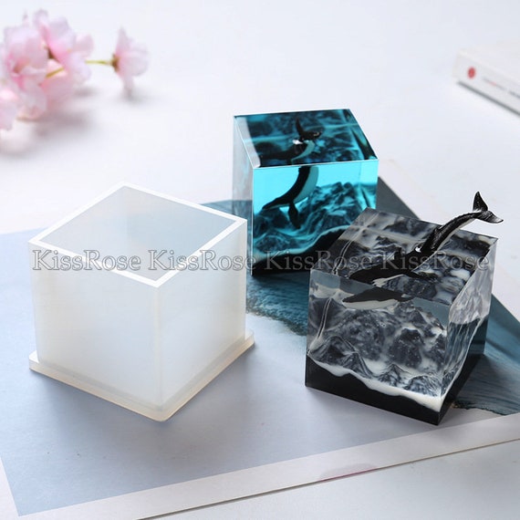 O-GAME DIY Rectangular Box Crafts Desktop Decorations Silicone Molds Crystal Epoxy Glue Mold 