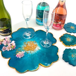 Big Flower silicone tray mold-Beautiful Flower coaster mold-Coaster resin molds-Silicone cup mat mold-Silicone mold for resin tray