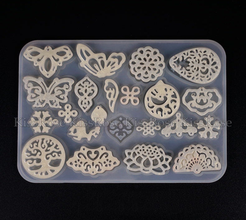 Retro Hollow Pendant Silicone Mold Butterfly Earring Pendant Resin ...