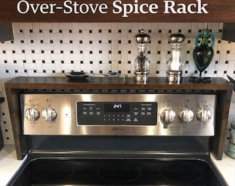 Over Stove Spice Organizer Shelf | Heavy-Duty Kitchen Storage for Spices and Condiments