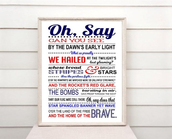 Star Spangled Banner print down load, Countrywide Anthem printable, The united states, United states, Patriotic, 4th of July print photograph relating to National Anthem Lyrics Printable named Star Spangled Banner print obtain, Countrywide Anthem printable, The us, United states, Patriotic, 4th of July print