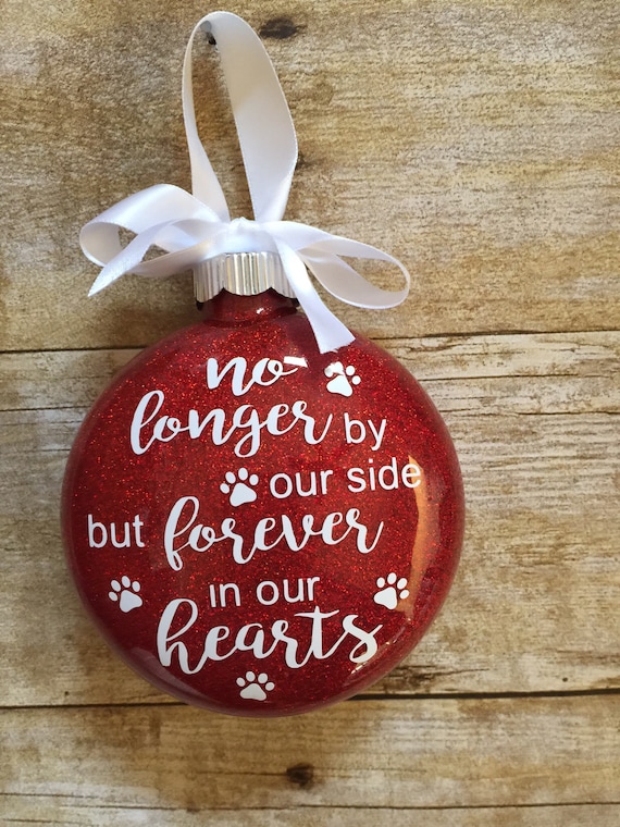 1481 Dog Ornament Personalized Dog Ornament Furever In Our Hearts Pet Loss Ornament Christmas Ornament Pet Memorial Ornament